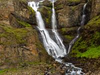 Rjúkandifoss Wasserfall mit dem Abfluß der Ystra-Rjúkandi - Ostisland